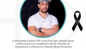Faculdade Estácio/FSP emite nota de pesar pelo falecimento do acadêmico...