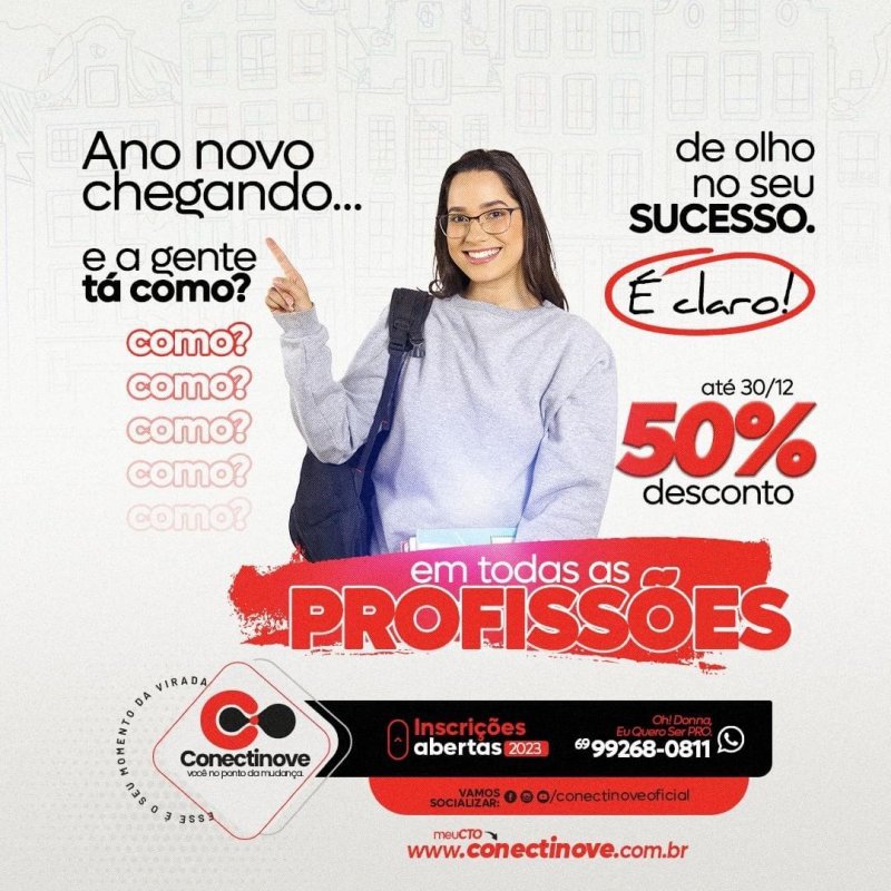 Conectinove abre vagas para cursos com bolsa de 50%