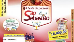 5ª Festa do Padroeiro São Sebastião acontece neste domingo, 22, em Rolim de...