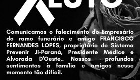 Nota de Falecimento pela morte de Francisco Fernandes Lopes, proprietário do...