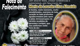 Nota de falecimento: Maria de Lourdes Silva Almeida