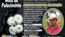 Nota de falecimento: Antônio Felipe da Conceição