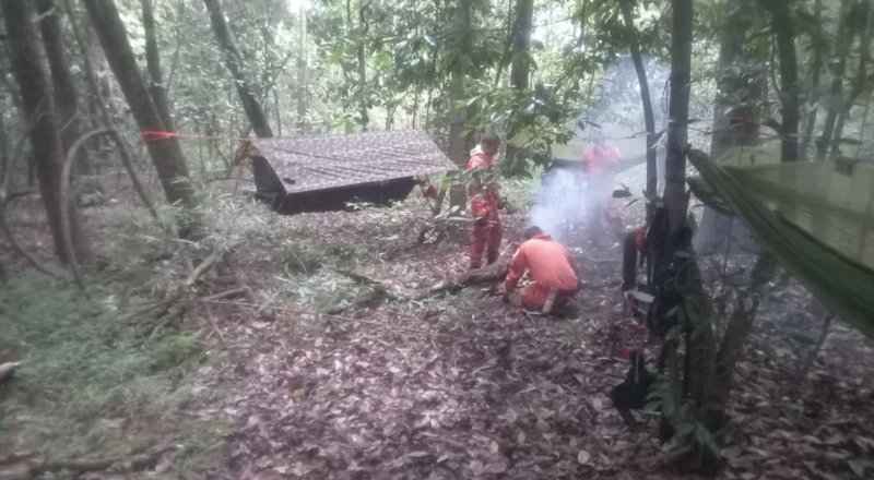 Missão de resgate de indígena perdido em RO — Foto: Divulgação