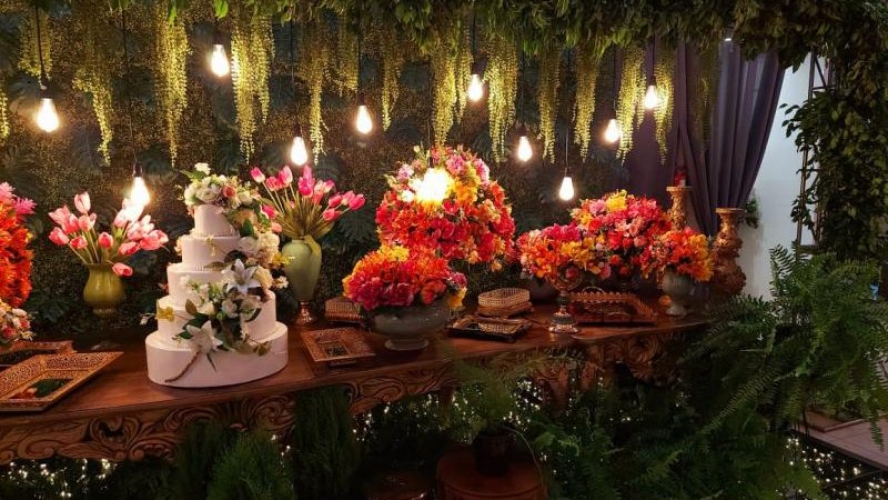 Foto 13 da matéria: Evento na AABB de Rolim de Moura. Confira decoração de casamento