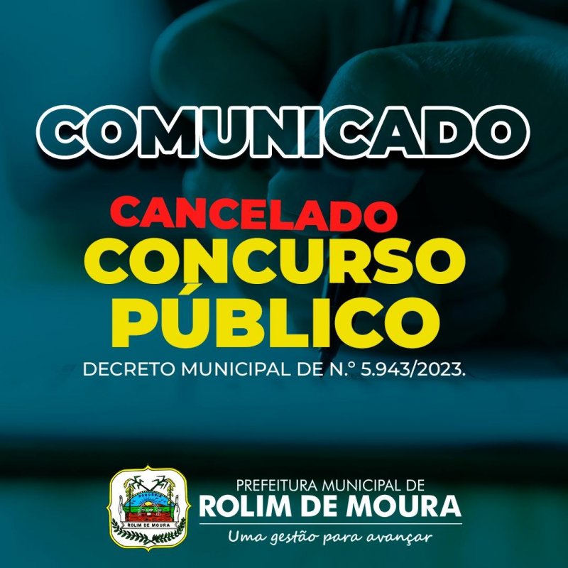 Prefeitura de Rolim de Moura anuncia devolução do dinheiro de inscrição de concurso público cancelado