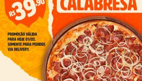 Sal da Terra: Quarta da calabresa tem pizza tamanho G por R$ 39,90