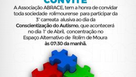 ABRACE anuncia em Rolim , 3ª carreata sobre conscientização do Transtorno do...