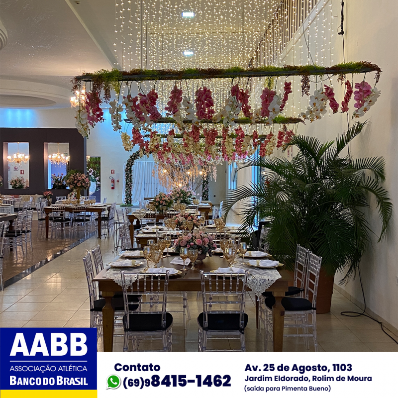DECORAÇÃO DE CASAMENTO NA AABB