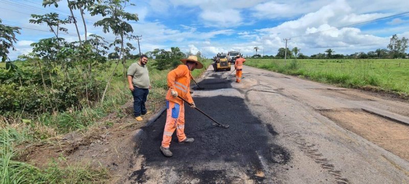 DER inicia recuperação da RO-383 entre Rolim de Moura e Santa Luzia d’Oeste