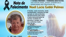 Nota de Falecimento: Noeli Lúcia Gobbi Palmas