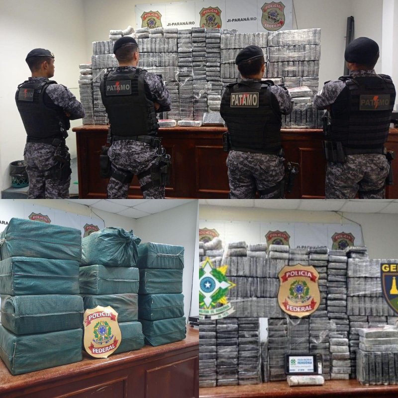 NÚCLEO DE INTELIGÊNCIA DA PM DE CACOAL EM AÇÃO CONJUNTA COM A PF E O GEFRON/MT APREENDERAM MAIS DE 420 KG DE COCAÍNA EM CACOAL