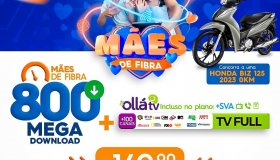Rolim Net lança promoção Mães de Fibra e vai sortear uma Honda Biz 0KM