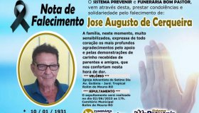Nota de Falecimento: José Augusto de Cerqueira
