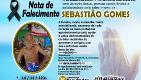 Nota de Falecimento: Sebastião Gomes