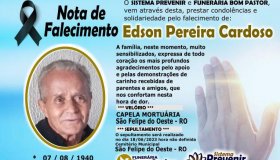 Nota de Falecimento: Edson Pereira Cardoso