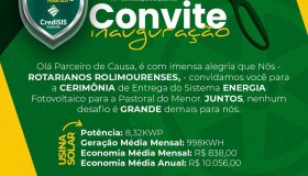 Convite: Rotary Club de Rolim de Moura inaugura nesta sexta-feira, 30, Sistema...