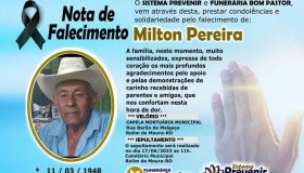 Nota de Falecimento: Milton Pereira