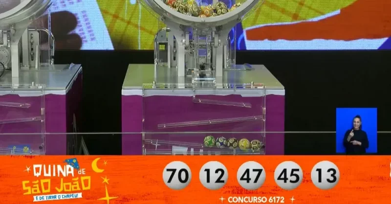 Dezenas da Quina de São João, concurso 6.172 — Foto: Reprodução