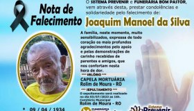 Nota de falecimento: Joaquim Manoel da Silva