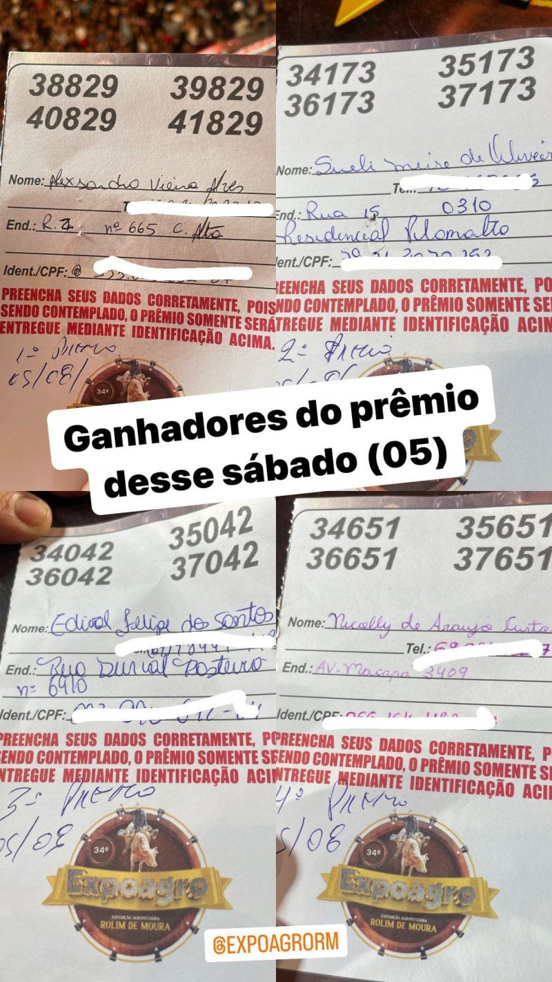Confira os ganhadores da 4ª noite de sorteios do Show de Prêmios da 34ª Expoagro