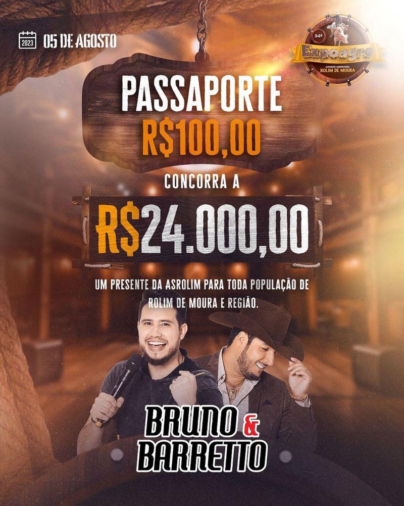 34ª Expoagro chega a sua 4ª noite com show nacional de Bruno e Barretto