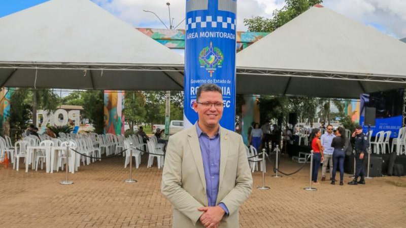 Foto 1 da matéria: Totens de videomonitoramento implantados pelo governador Marcos Rocha já apontam redução de crimes na Capital