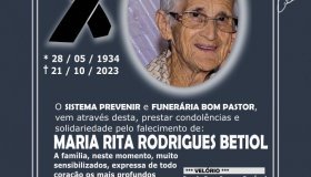 Nota de falecimento: Maria Rita Rodrigues Betiol