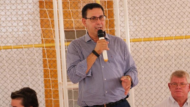Foto 2 da matéria: Obra iniciada há 10 anos é concluída pela gestão do prefeito Aldo Júlio e escola João Batista Dias ganha quadra poliesportiva