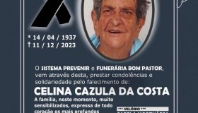 Nota de falecimento: Celina Cazula da Costa