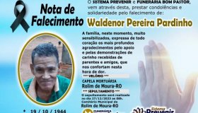 Nota de falecimento: Waldenor Pereira Pardinho