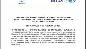Inmetro divulga edital de concurso com860 vagas e salário de R$ 8,7 mil