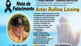Nota de falecimento: Astor Rufino Lessing