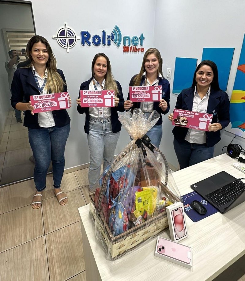 Rolim Net realiza 2º sorteio da Campanha Mulheres de Fibra e anuncia Iphone 15 Rosé para o dia 31/05