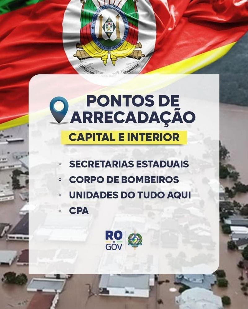 Bombeiros de Rolim de Moura estão recebendo doações para vítimas das chuvas do Rio Grande do Sul- Veja a lista