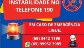 Telefone 190 da PM em Rolim de Moura se encontra com instabilidade