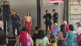 Idosos que frequentam o Centro de Convivência do Idoso de Rolim de Moura...
