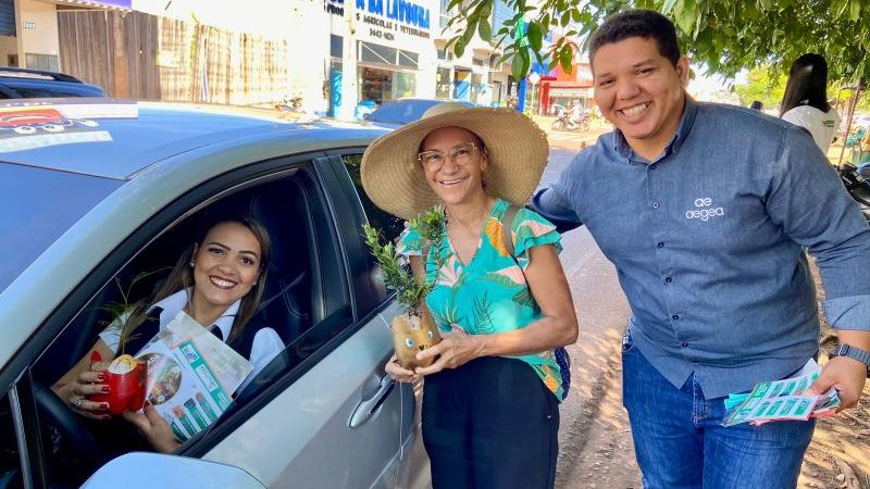 Foto 1 da matéria: Semana do Meio Ambiente: Águas de Rolim de Moura participa ação de conscientização ambiental