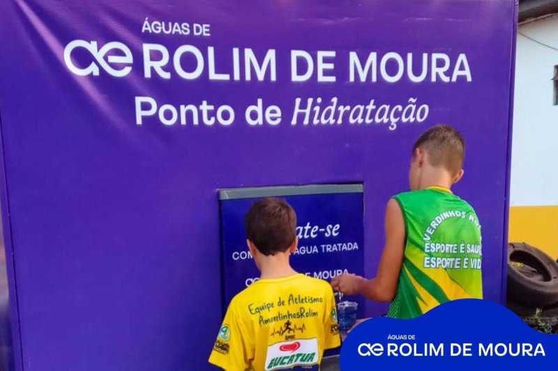 Águas de Rolim de Moura oferece pontos de hidratação durante o ‘Circuito 5 de agosto