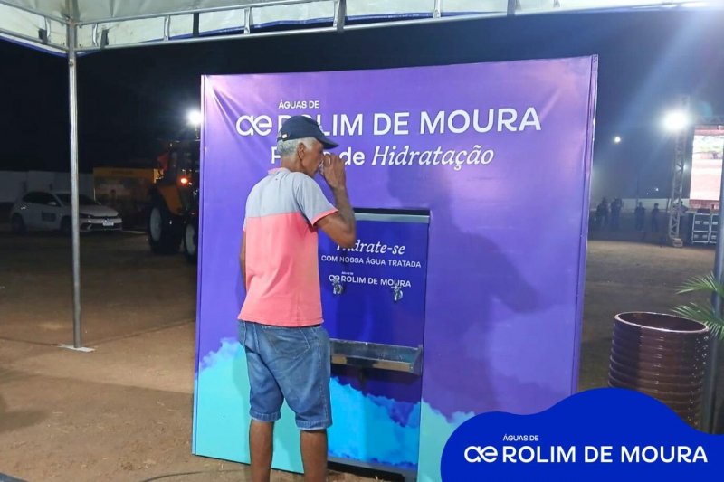 Expoagro conta com ponto de hidratação gratuito oferecido pela Águas de Rolim de Moura