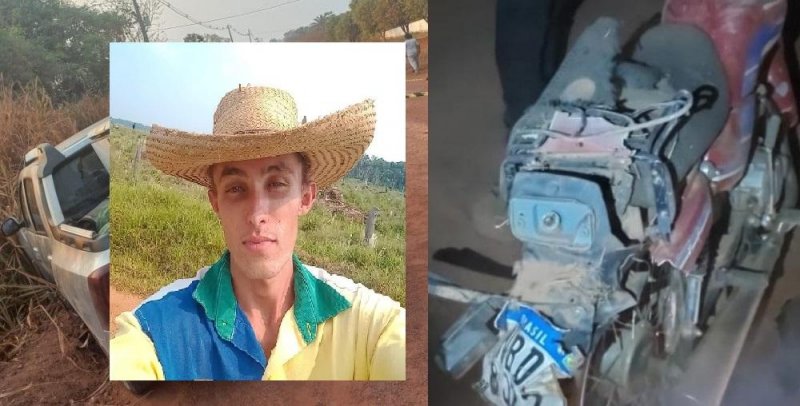 Jovem perde a vida em trágico acidente em Seringueiras; motocicleta fica presa embaixo do veículo