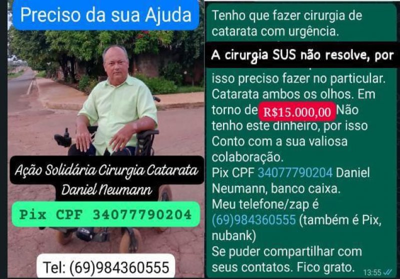 Apoio Necessário para Cirurgia de Catarata