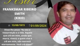 Nota de Pesar do prefeito Aldo Júlio pelo falecimento Franksmar Ribeiro Smith