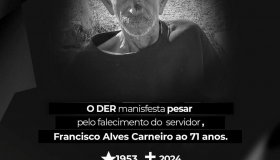 DER/RO emite nota de pesar pelo falecimento do servidor Francisco Alves...