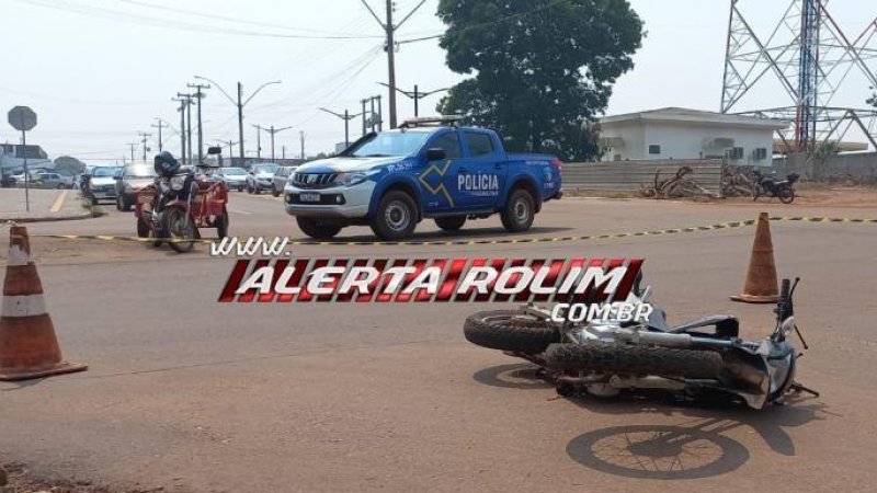 Foto 5 da matéria: Idoso de 80 anos não resiste após sofrer acidente na Macapá com a Barão de Melgaço, em Rolim de Moura