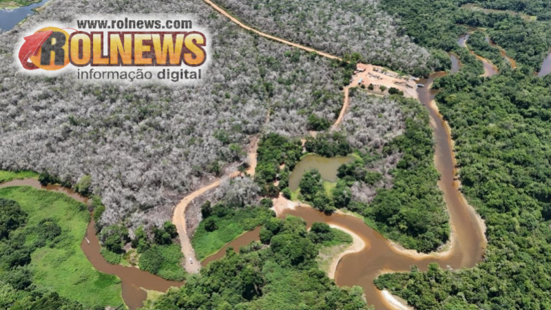Foto 1 da matéria: Prefeitura de Alta Floresta é multada e tem obra embargada pela SEDAM por suposta falta de licenciamento ambiental em Porto Rolim