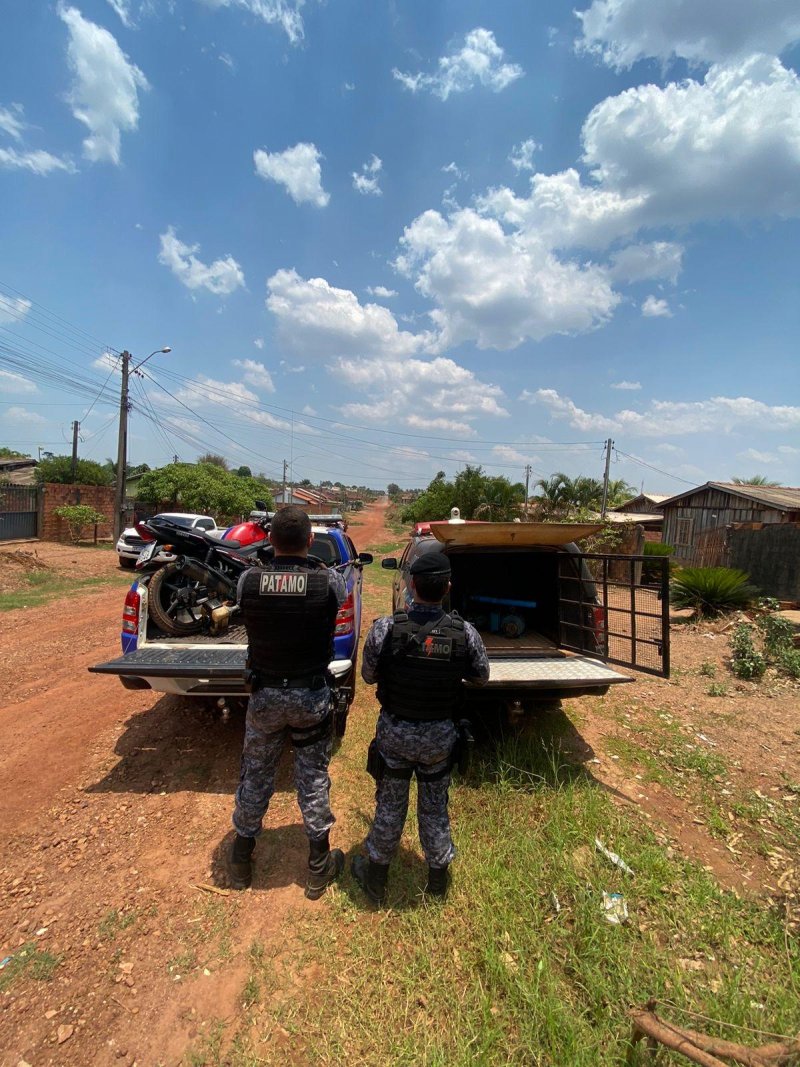 Rolim de Moura: PATAMO recupera motocicleta roubada e apreende drogas em residência