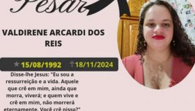Nota de pesar: Valdirene Arcardi dos Reis