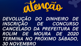 Devolução do dinheiro de inscrição de concurso cancelado da prefeitura de...