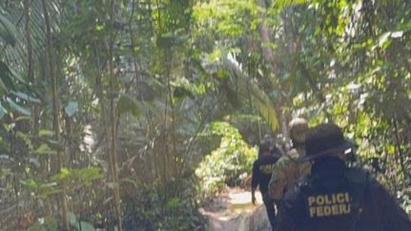 Foto 1 da matéria: PF deflagra operação em combate aos crime ambientais na reserva indígena Igarapé Lage/RO