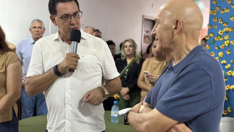 Foto 1 da matéria: Prefeito Aldo Júlio celebra investimentos de mais de R$ 21 milhões em Rolim de Moura com visita do senador Confúcio Moura